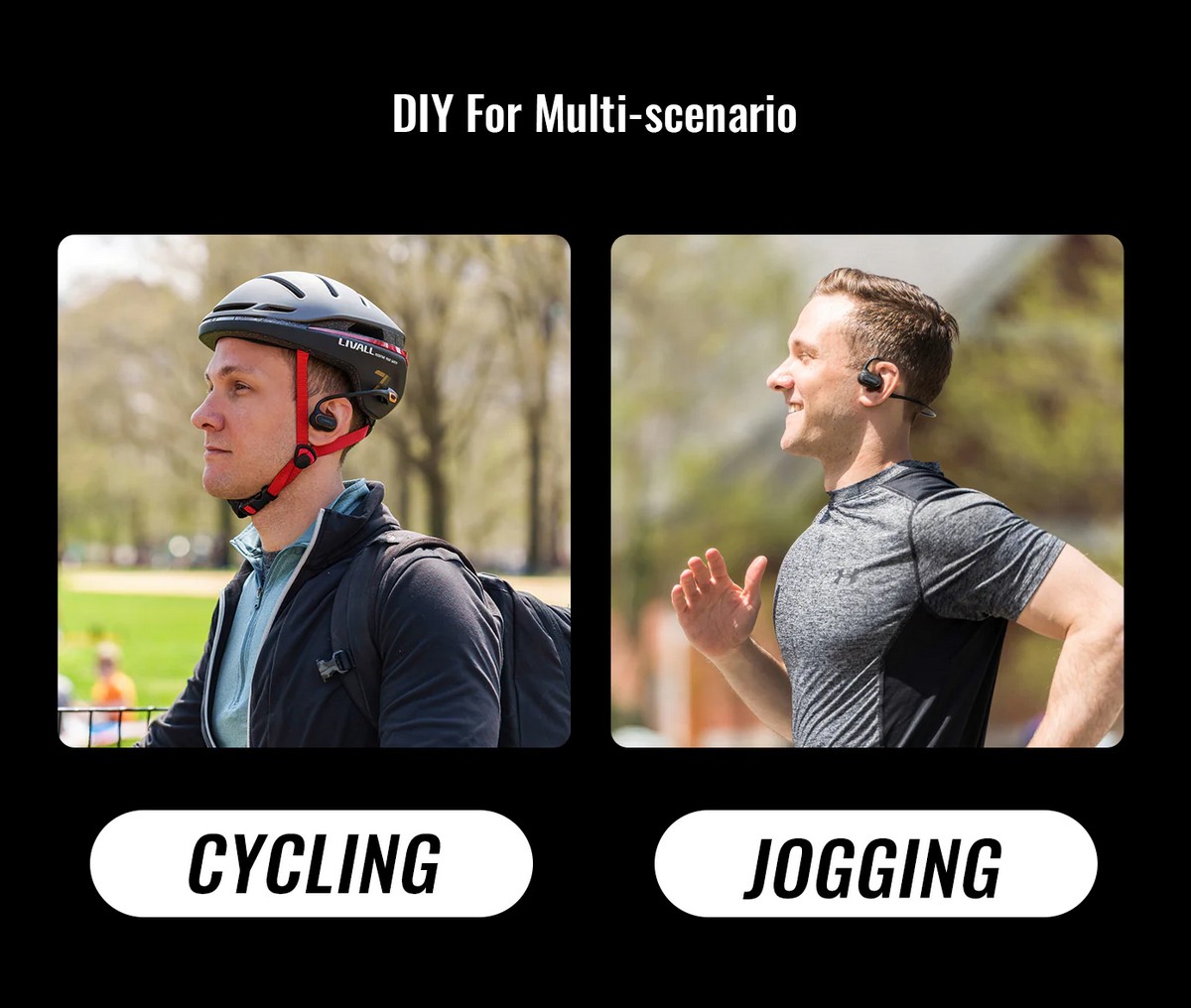 trådløse bluetooth hovedtelefoner køre cykel jogging