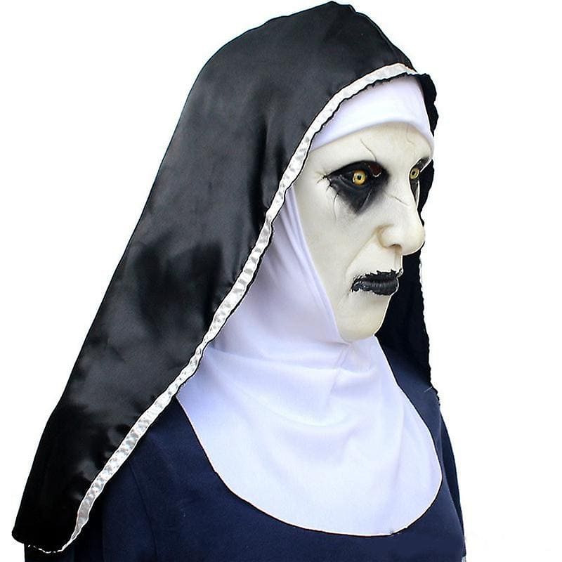 Skræmmende horror nonne - Halloween maske til (børn) eller voksne