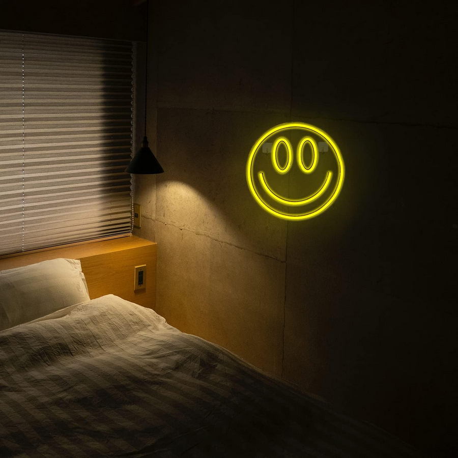 smiley lys LED inskription logo reklame smil