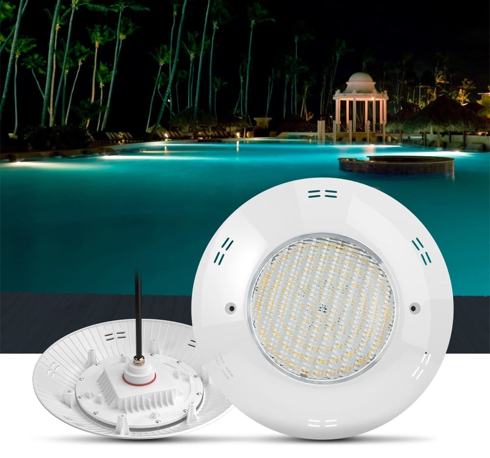 LED lampe til poolbelysning - hvid LED 3000K varm hvid